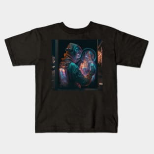 Cyberpunk City, Art in Light Kids T-Shirt